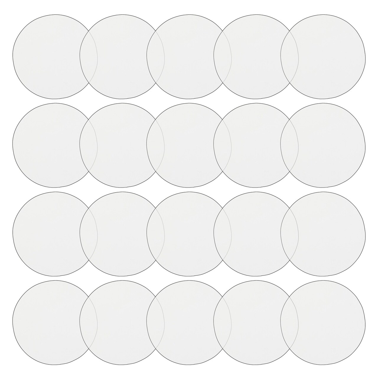 20 Pack Clear Acrylic Disks, 1/8 Inch Thick Round Circles for Arts